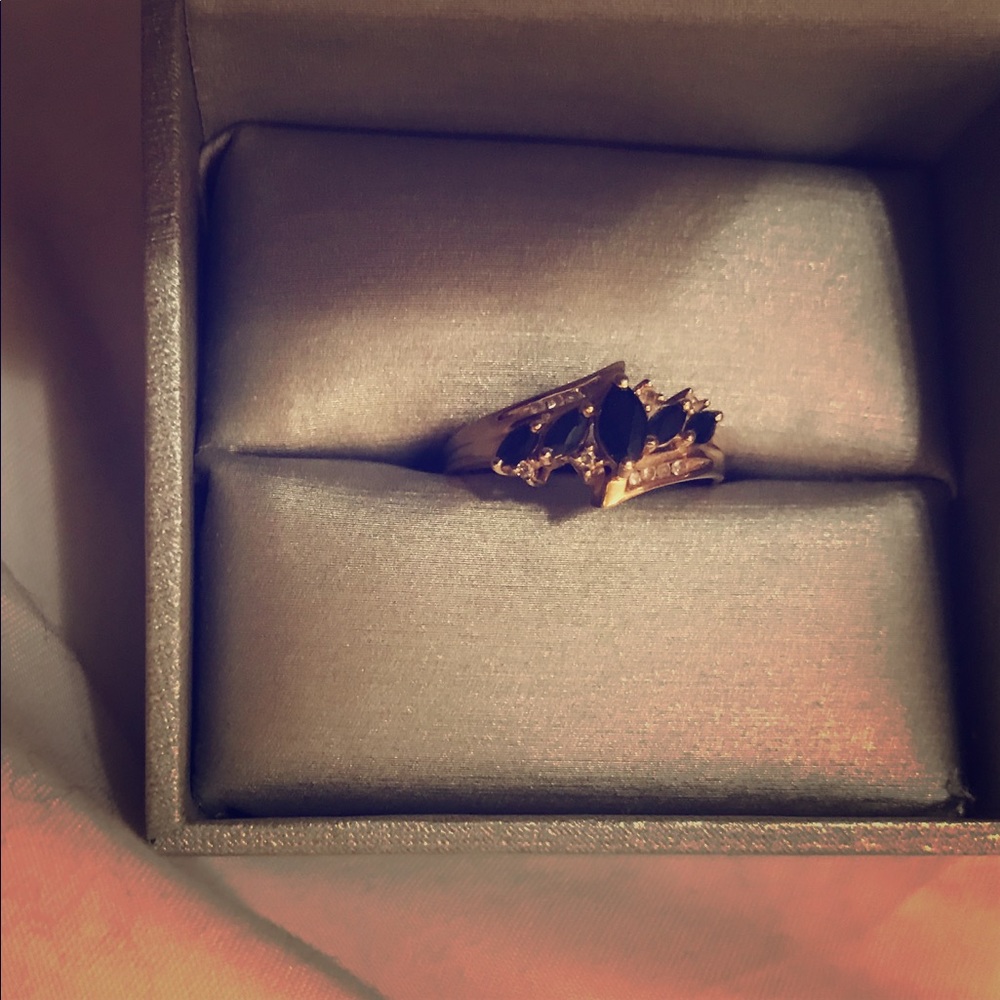 10K Gold & Sapphire Ring- Size 6